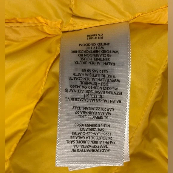 Polo Ralph Lauren 🔥 Men’s Yellow Hooded Packable Puffer Jacket Coat NWT - Picture 16 of 16